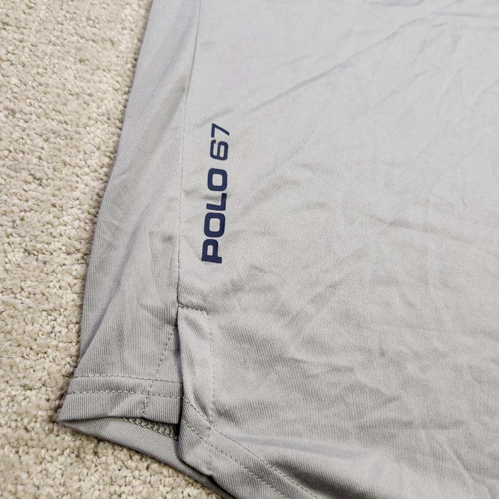 Polo Ralph Lauren Shirt Men XXL Gray Performance Golf Quick Dry Hidden Pocket - Picture 3 of 11